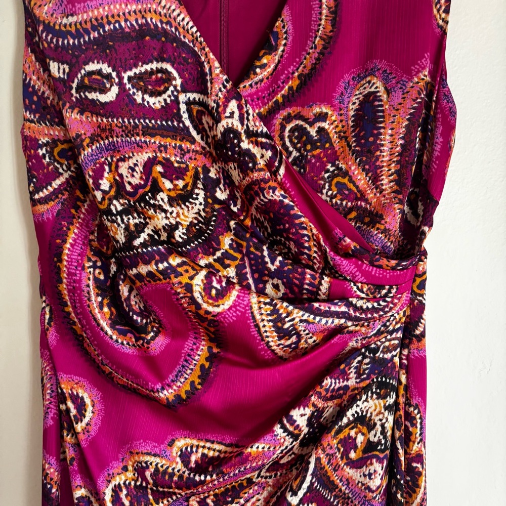 Ralph Lauren Pink Paisley Midi Dress size 8 - Picture 4 of 8